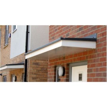 Hexham Flat Lead Effect Roof GRP Door Canopy