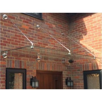 Mewslade Glass Door Canopy With Tie Rods Heavy-Duty