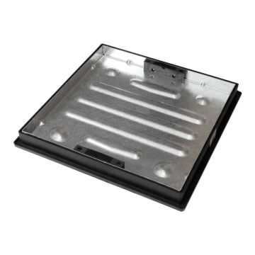 450 x 450 Shallow Galvanised Manhole Cover and Frame Recessed Paving CD450SR/46SL 54MM