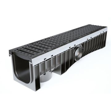 Technodrain 1m HDPE 150mm Channel With D400 Ductile Iron Grating