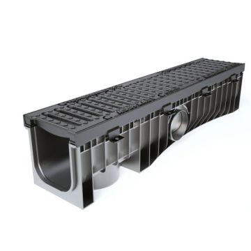 Technodrain 1m HDPE 150mm Channel With F900 Ductile Iron Grating