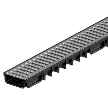 Easyline H50 1m Channel With Galvanised Steel Grating