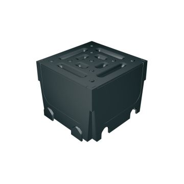 Quad Corner Unit Black Plastic Grating, Vertical Outlet MCD1003