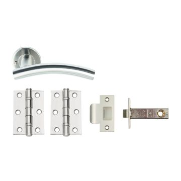 Choice Privacy Internal Dual Finish Door Handle Set With Hinges + Latch