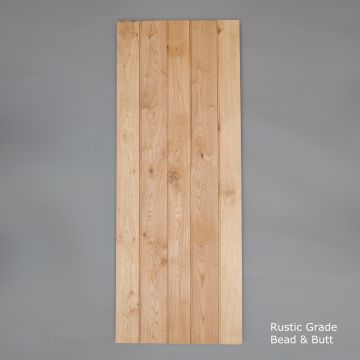 Bead & Butt Select Rustic Oak Ledged Door