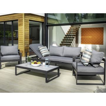 Vienna 3 Seat Lounge Set With Integrated Lounger